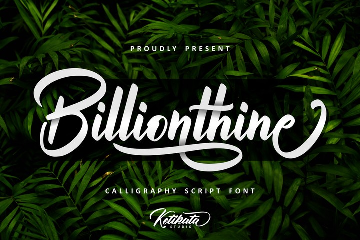 Billionthine Font preview